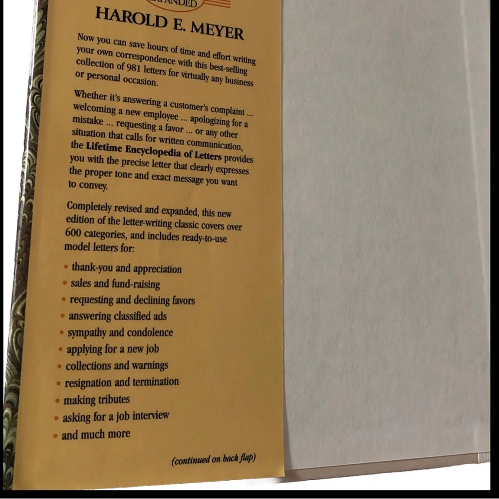 Lifetime Encyclopedia of Letters (Revised and Expanded Edition) Harold E Meyer